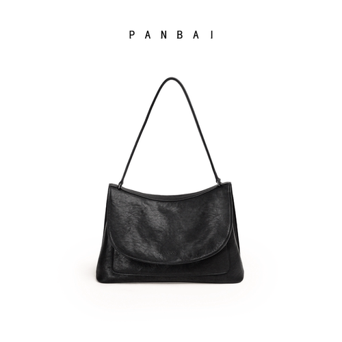 PANBAI 新款百搭手提单肩包女高级感精致折叠翻盖邮差包七夕礼物