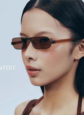 【INTOIT】GRAF哑金色全钛千禧复古日系窄框老钱风眼镜墨镜可配镜