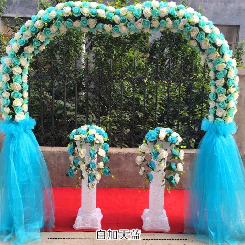 活动布置开业花篮婚礼庆典花架道具新款全花花门绢花婚庆拱门店庆
