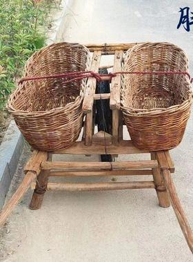 民俗老物件小推车民间旧货手推车独轮手推车农家乐怀旧装饰摆件