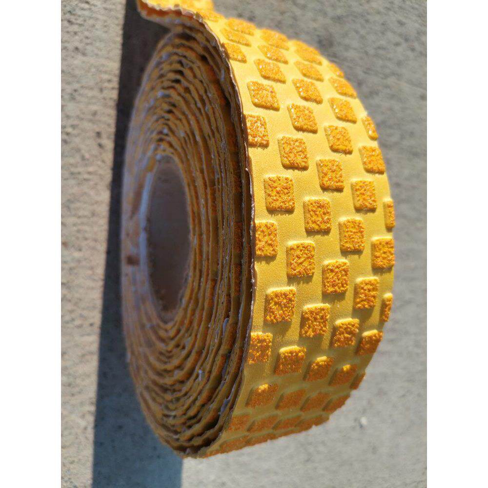 黄色警示标志带地面耐磨自粘橡胶带宽度50mm 11.5cm cm楼梯防滑条