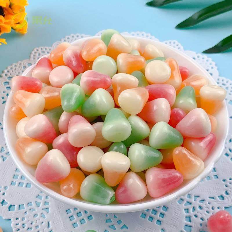 乐潮小钉仔钉子锥子糖脆皮水果味网红软糖儿童零食小吃散装500g