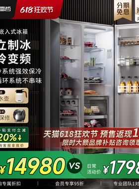 Reg雷哲W06变频全嵌入式冰箱内嵌式橱子定制家用超薄双开门