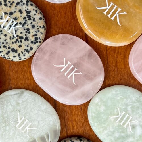KIK天然水晶石手机支架气垫爱心