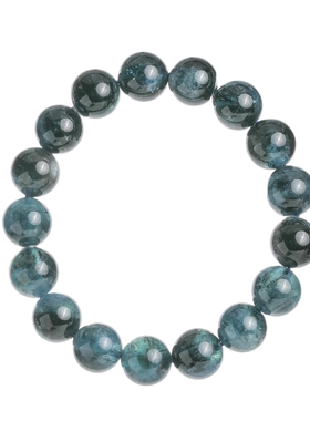 KIK天然星光魔鬼蓝猫眼海蓝宝巴西星空手链蓝水晶转运手串女情侣