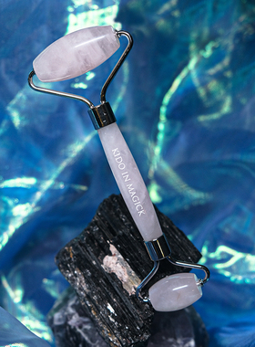 KIK天然水晶滚轴刮痧板脸部按摩身体护理去水肿美容护理理疗提升