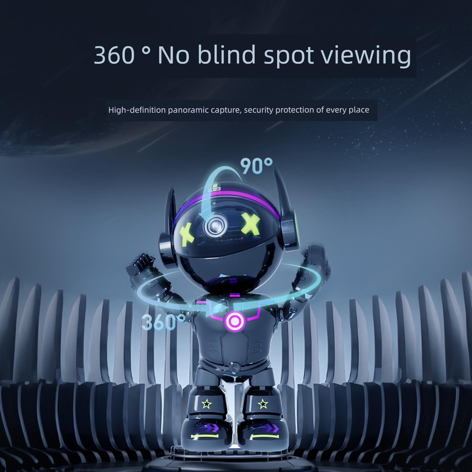 家用机器人监控手机无线远程高清夜视360度全景Wifi无盲点摄像头
