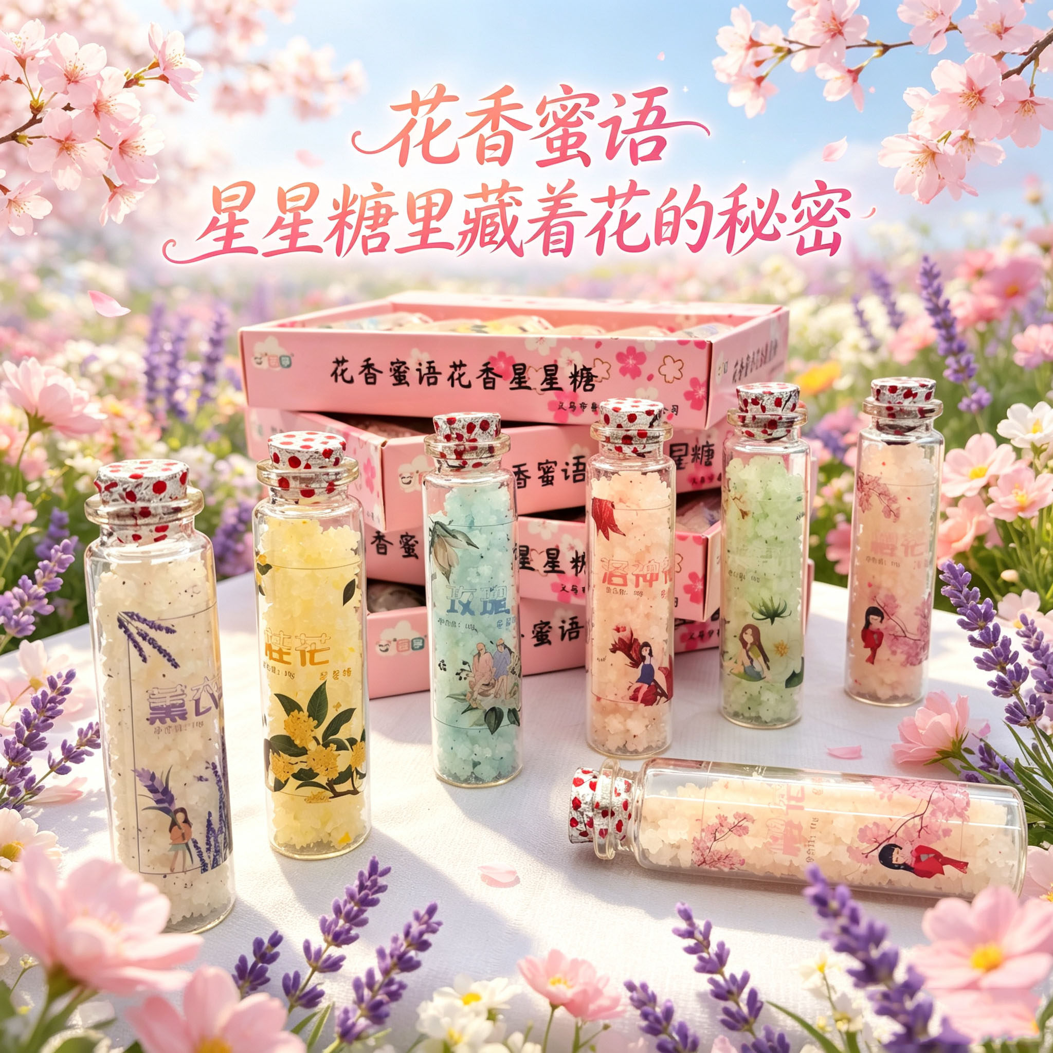 高颜值花香蜜语水果糖漂流瓶许愿星星糖儿童怀旧小零食学生糖果