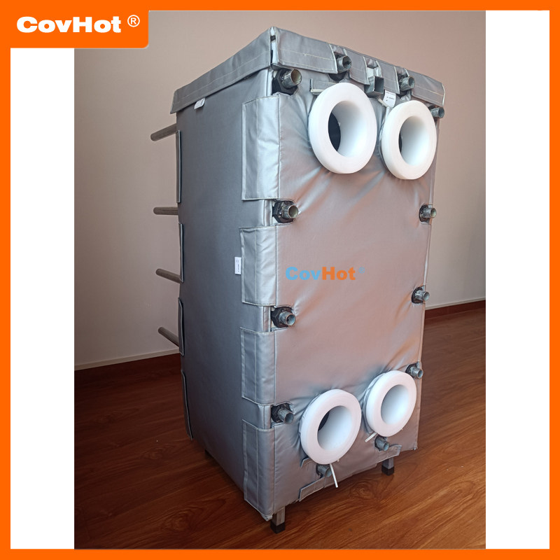 板式换热器保温罩耐高温隔热防火a级 化工蒸汽供热行业量身定制