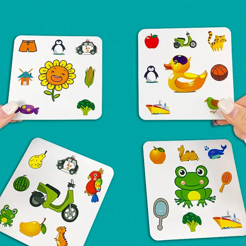 【孩子喜欢玩】对对碰儿童益智早教认知卡亲子互动桌面专注力纸牌