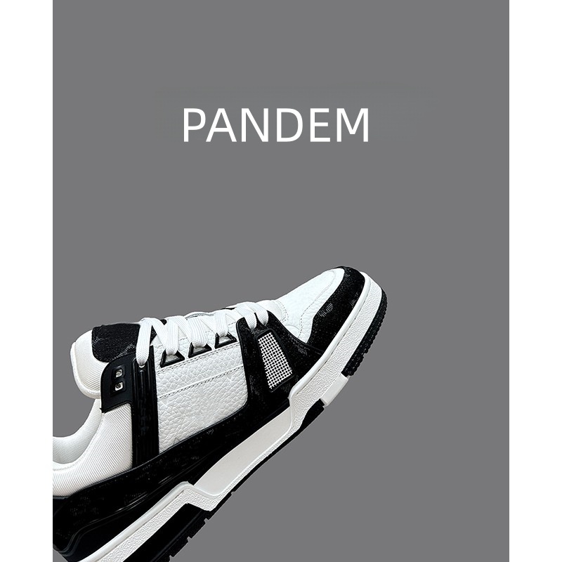 厚底水泥白休闲男鞋真皮情侣款