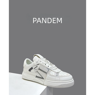 VL7N耐磨春季休闲鞋系带白灰色