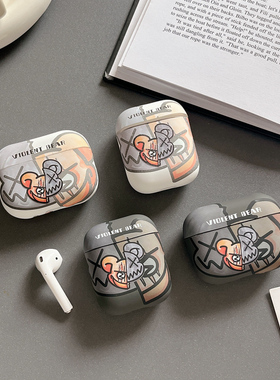 适用airpods4保护套苹果耳机壳airpod4降噪版磨砂二代无线蓝牙ipods男生红色3四代新年男airpodspro2盒