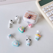 原创手作可爱卡通少女心手机防尘塞挂件充电口吊坠超萌耳机塞挂饰适用苹果