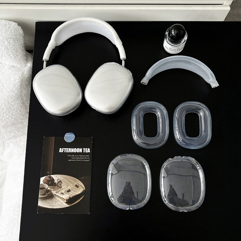 适用于苹果AirPods Max头戴式的耳机保护套简约的粉色腮红笑脸airpods max 真防摔减震的蓝牙保护TPU硅胶软壳