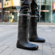 德系时尚 中筒雨靴高筒防滑防水鞋 男士 保暖加绒钓鱼洗车厨房鞋 雨鞋