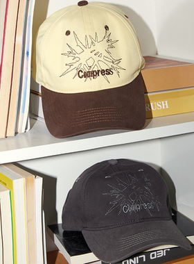 wishmore大头围女帽子棒球帽显脸小刺绣seed鸭舌帽防晒弯檐帽男女