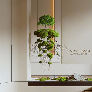 垂钓式仿真树造景装饰景观悬浮仿真树造景舞台酒店仿真假植物摆件