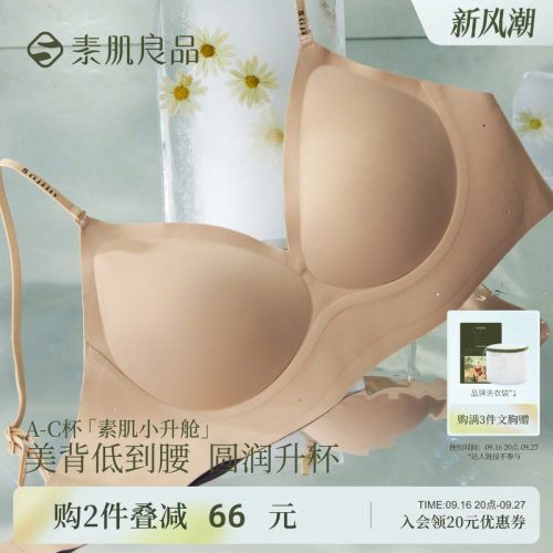 聚拢美背内衣女小胸肤色