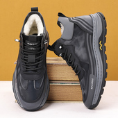 防寒保暖加绒棉皮鞋 冬季 真皮羊毛运动休闲皮毛一体男鞋 棉鞋 男 男士