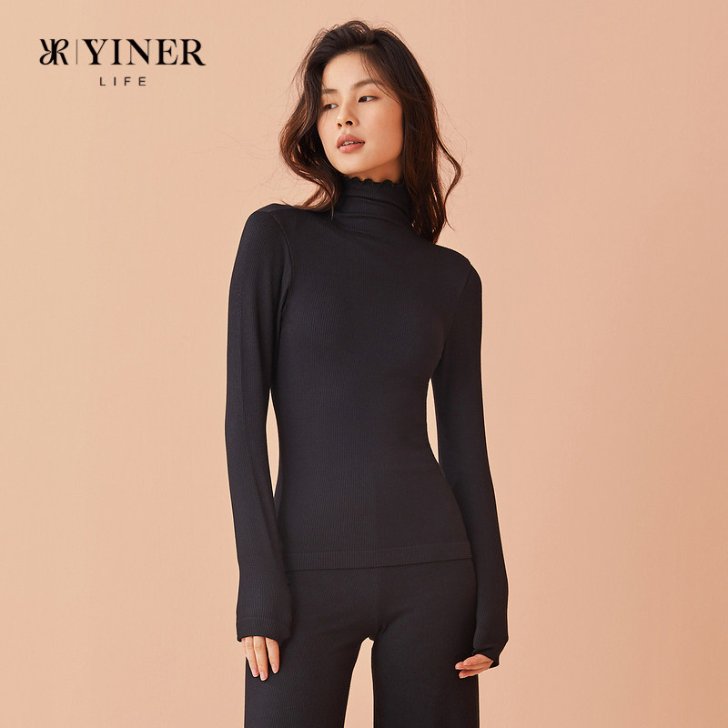 【法式裸感】音儿高领保暖内衣女打底内搭秋衣秋裤套装