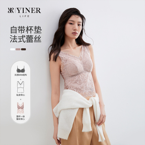 音儿蕾丝美背吊带女士背心凉感上衣显瘦内搭吊带夏季美背文胸一体