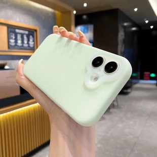 适用于苹果15promax手机壳进口液态硅胶iPhone16promax高级感果冻软糯糯14绿色13小红书爆款12网红15全包防摔