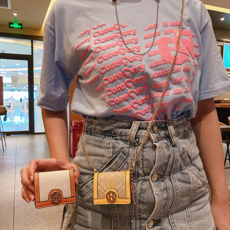 斜挎可背带链条适用苹果 AirPods 4保护套airpods pro2代耳机盒保护壳airpods2高级感airpods3无线蓝牙二三代