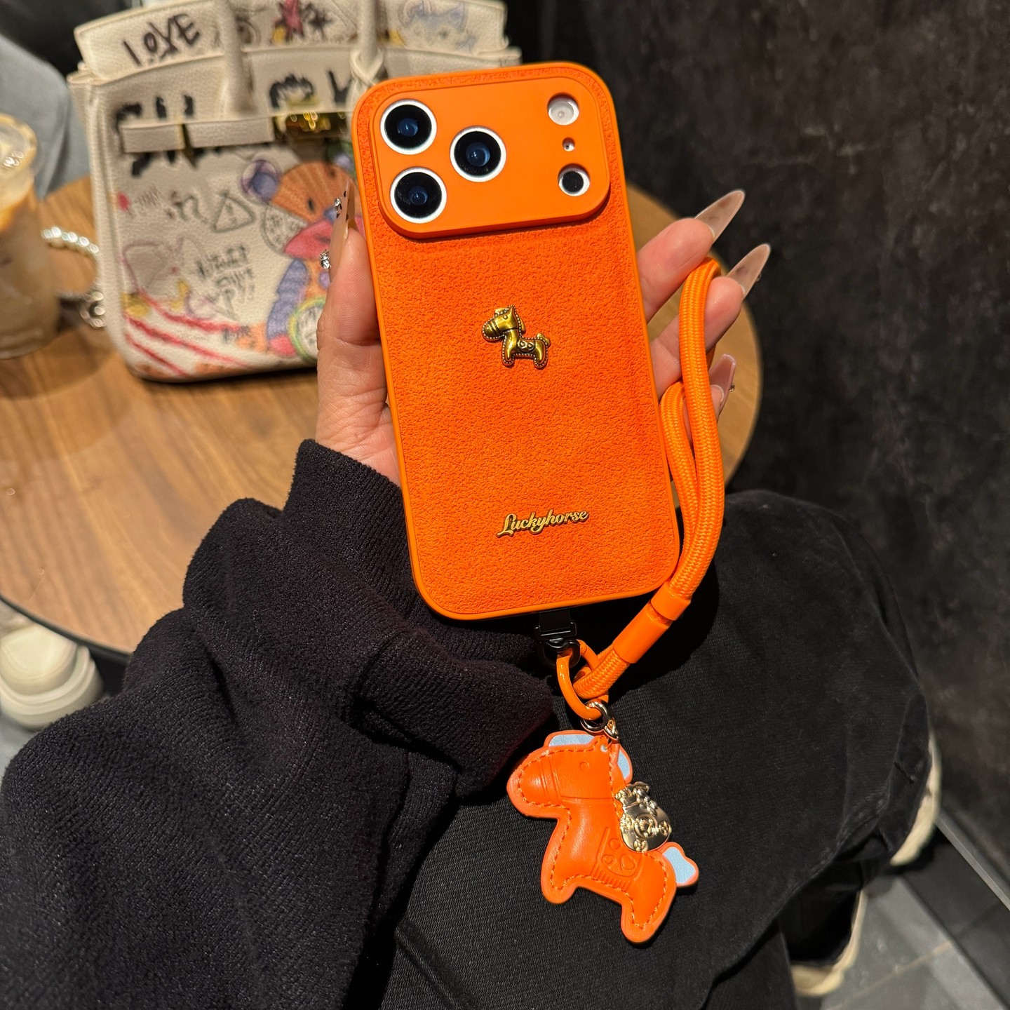 马年新款适用苹果17promax手机壳iPhone16promax星宇橙福袋小马15手提挂绳14高级感立体小马17全包保护13女款