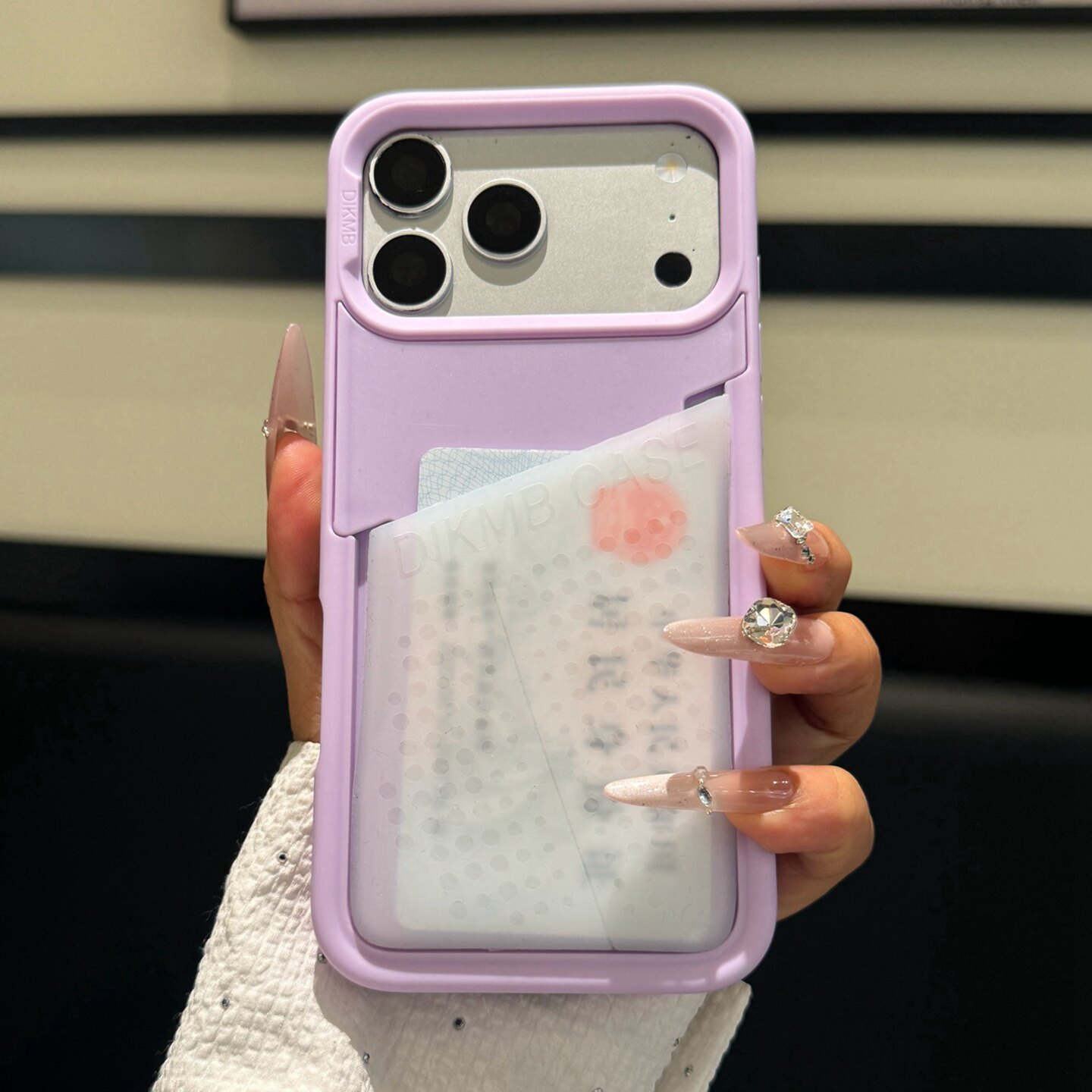紫色可爱瑜伽裤口袋iPhone手机壳