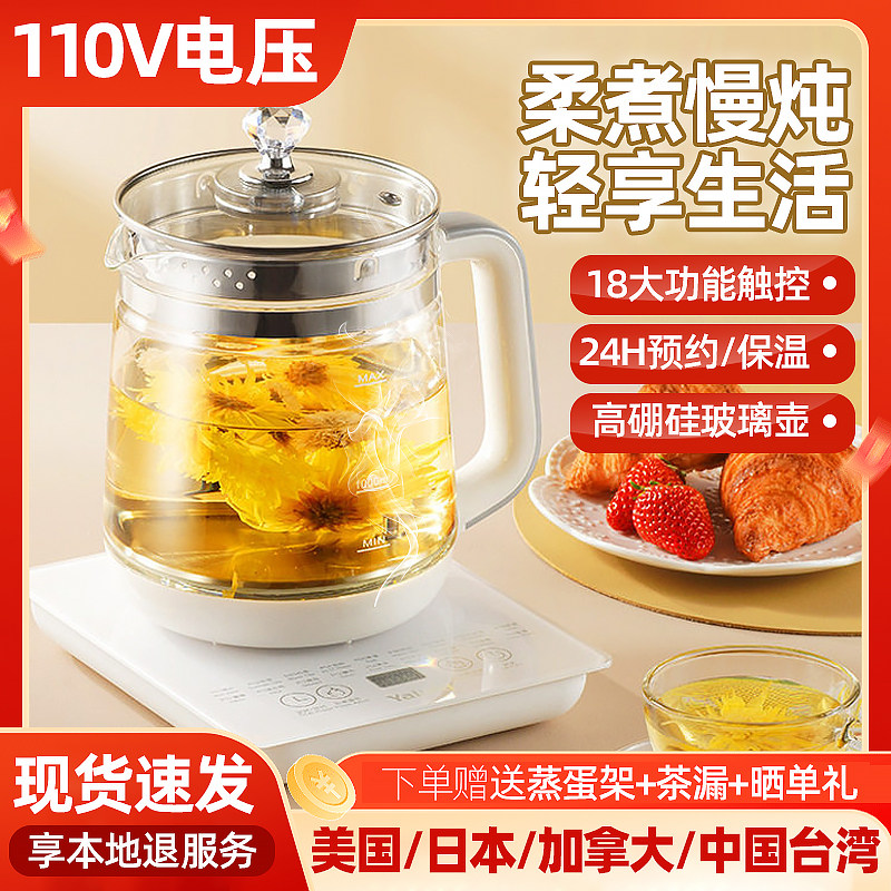 110V伏养生壶家用美国日本加拿大