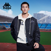 Kappa卡帕背靠背冬季 复古运动梭织棉服夹克外套户外保暖防寒服男