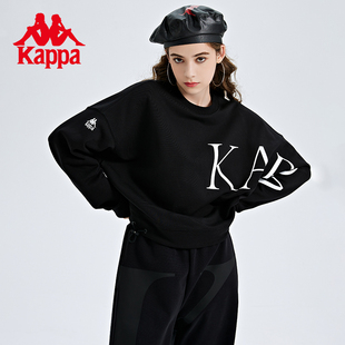 Kappa卡帕套头衫 卫衣休闲圆领长袖 蝙蝠衫 outlets女短款 K0C62WT01