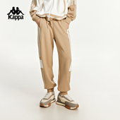 收口小脚卫裤 女拼色针织休闲裤 新款 Kappa卡帕复古运动裤