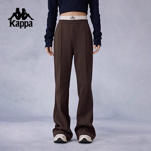 卡帕运动休闲修身女微喇针织长裤