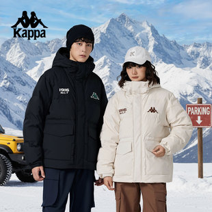 Kappa卡帕背靠背运动羽绒服男2025新款 外套女 冬户外保暖上衣开衫