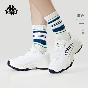 kappa卡帕女鞋背靠背跑鞋2025新款厚底运动跑步鞋子休闲老爹鞋女