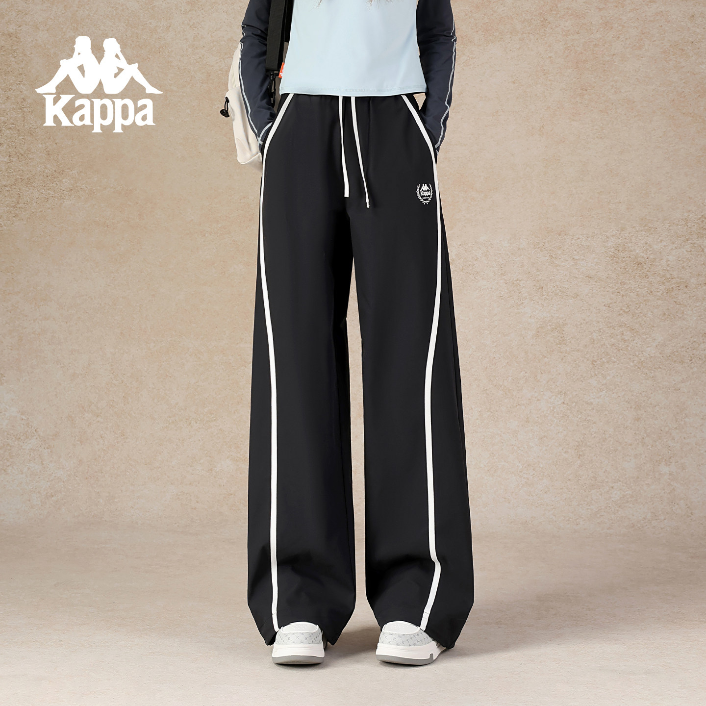 Kappa卡帕背靠背运动长裤女2026新款春季休闲直筒裤宽松裤子女士 - kappa官方outlets店出品