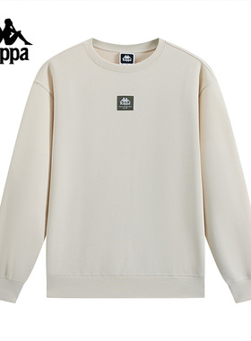 Kappa卡帕背靠背圆领运动卫衣男2026春秋新款休闲上衣针织套头衫