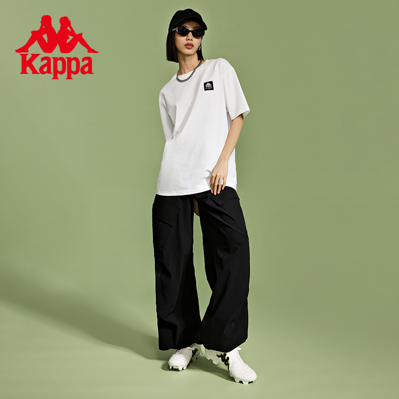 双层腰 直筒阔腿 降落伞裤