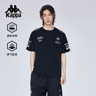 Kappa卡帕背靠背运动短袖男士2026夏季新款休闲纯棉t恤宽松上衣女