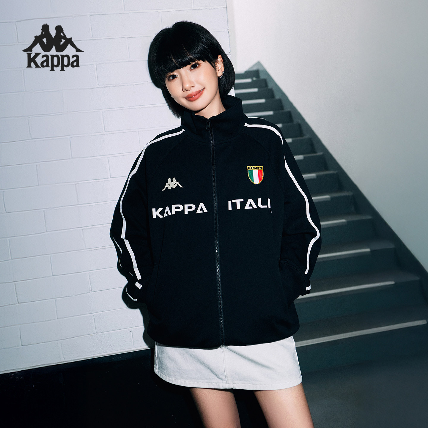 Kappa卡帕背靠背运动夹克外套男女秋季2026新款美式潮流休闲上衣