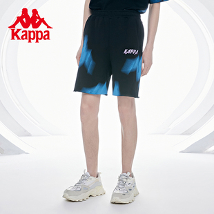 松紧腰针织户外运动短裤 kappa卡帕短裤 2025春夏男图案印花五分裤
