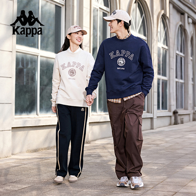 卡帕情侣圆领纯棉针织套头衫