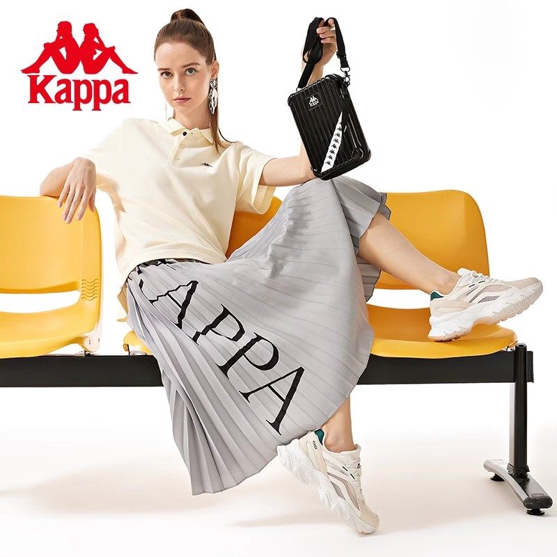 卡帕Kappa 1916经典复古长裙新款女夏高腰百褶裙A字大裙摆长裙,运动服/休闲服装,运动半身裙,淘宝优惠券,粉丝福利购,淘宝优惠卷