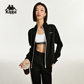 夹克外套 女撞色休闲卫衣长袖 Kappa卡帕复古运动针织开衫 2026新款
