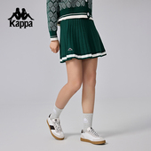 Kappa卡帕背靠背2026新款 复古运动半身裙网球裙短裙百褶裙女裙子
