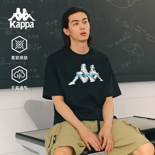 运动透气半袖 Kappa卡帕背靠背2025新款 t恤情侣款 纯棉短袖 上衣 夏季
