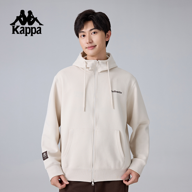 针织运动开衫连帽卡帕男款外套