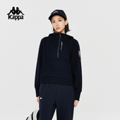 卫衣 连帽运动长袖 Kappa卡帕背靠背春秋复古针织套头帽衫 女士新款